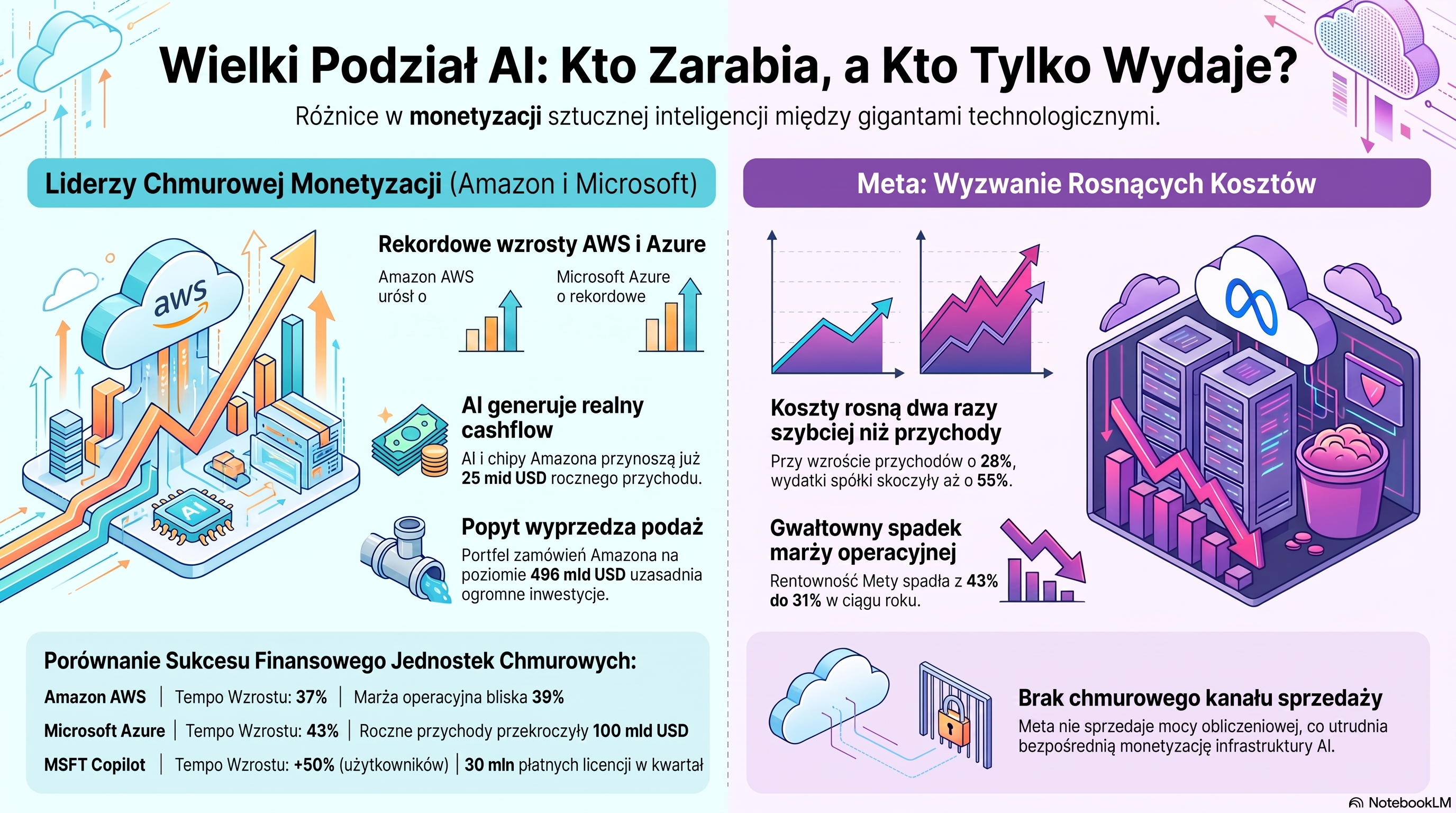 AI pochłania miliardy. Kto już zarabia, a kto wystawia cierpliwość inwestorów na próbę